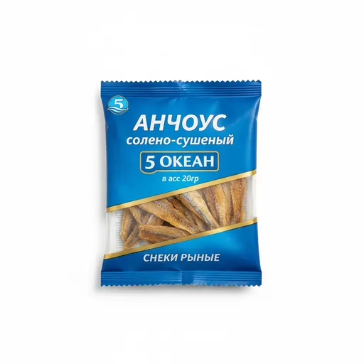 Анчоус солено-сушеный "5 океан" в асс 20гр