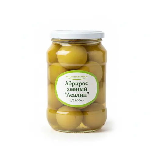 Абрикос зеленый "Асалин" с/б 900мл